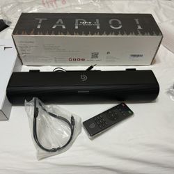 Sound Bar 15-Inch, 50 Watts, 2.0 Bluetooth TV Soundbar, Small Home Audio Sound Bars for PC or TV | AUX, RCA, Optical, USB | Gaming, Music, Movies - Bo