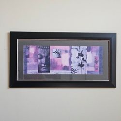 REDUCED TO $25! LIKE NEW Wall Art/Picture in Framed Glass, 22" x 41.5"- Ready to Hang!