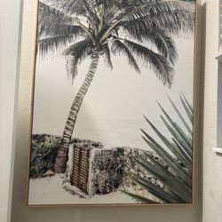 Tropical Palm Tree Large Painting 