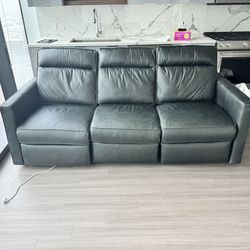 West Elm Reclining Leather Couch