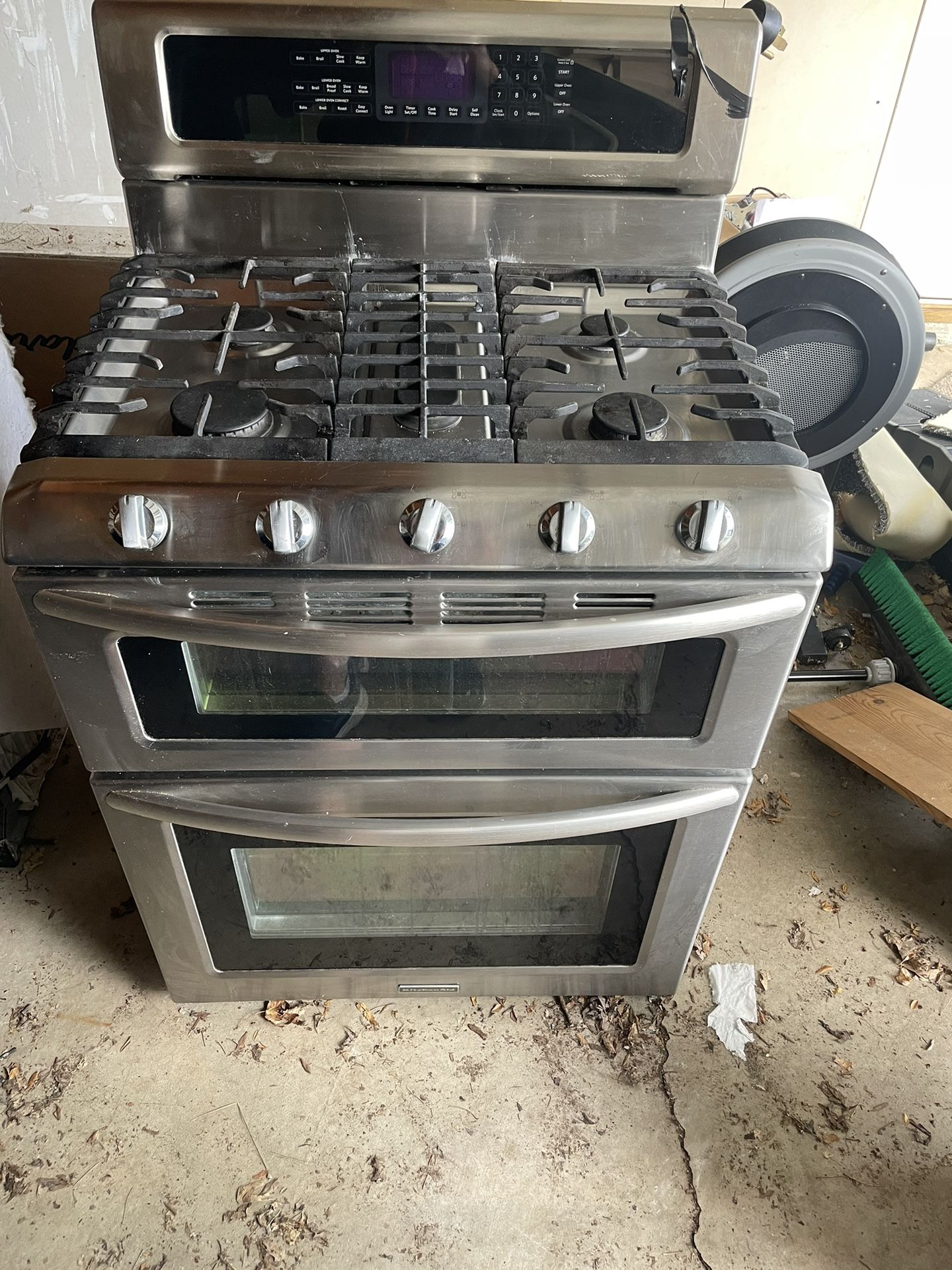 Used KitchenAid Gas Range Double Electric Convection Oven