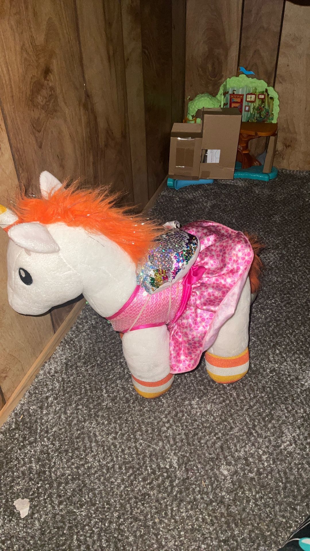 Build a bear unicorn includes dress and backpack accessory