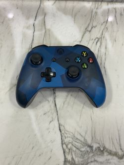 Microsoft Xbox One Wireless Controller - Blue Black Camo Camouflage - Model 1708