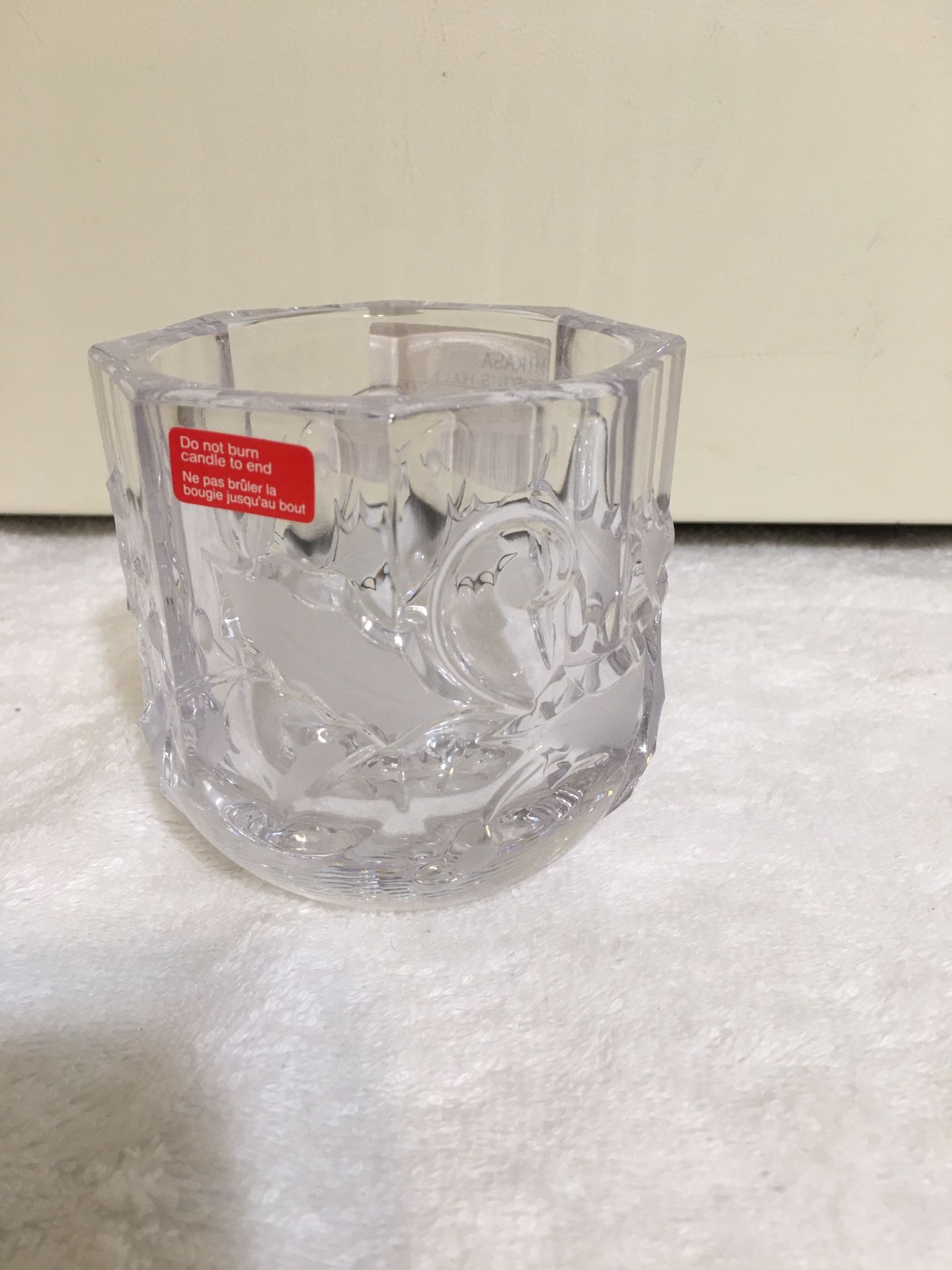 Vintage MIKASA Seasons Holly Crystal