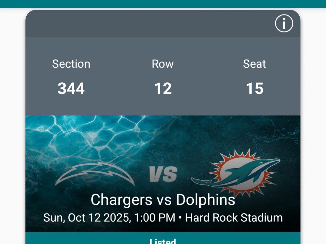 Chargers VS. Dolphins