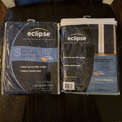 Navy Blackout Curtains (x2)