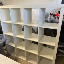 IKEA KALLAX 4x4 Cube Shelf – White (16 Cubes)