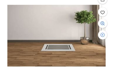 ✨ Brand New Madelyn Carter Floor Register 4”x10” – White Cast Aluminum