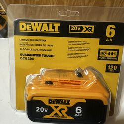 DEWALT ~ DCB206 ~ 20V 6Ah      Power  Tool  Battery