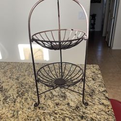 2 Tier Wrought Iron Basket