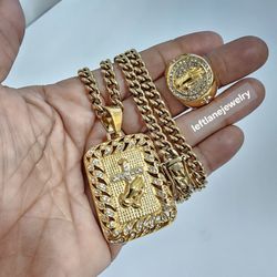 I Deliver I Ship 14k Gold Plated Chain Set