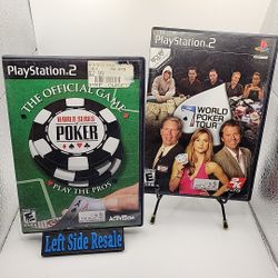 World Poker Tour & World Series of Poker LOT ( PlayStation 2 PS2 ) - CIB -