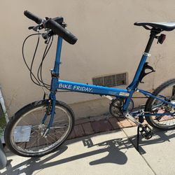 Bike Friday New World Touring folding bike Blue new tires