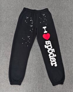 Sp5der I Love Spider Black Sweatpants