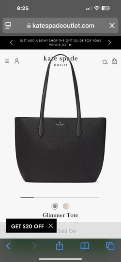 Kate Spade Black Glimmer Tote