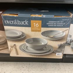 Over & Back 16 Piece Dinnerware 