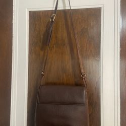 Brown leather Purse (9 1/2” x 8”)