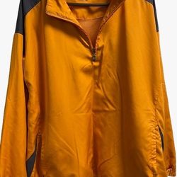 Grand Slam Mens 2XL Orange Quarter Zip Golf Pullover Lightweight Pre Owned.