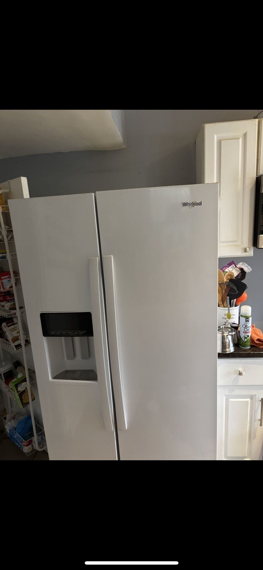 Whirlpool 20.85-cu ft Counter-Depth 36-in Wide Side-by-Side Refrigerator with Ice Maker ,Water and Ice Dispenser ( White )