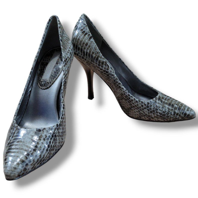 Banana Republic Shoes Size 7 M Leather High Heel Shoes Pumps Stiletto Snake Skin Print