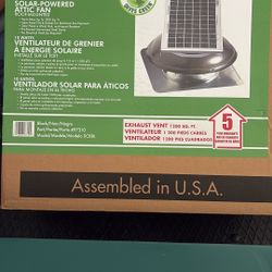 Solar Power Attic Fan , 