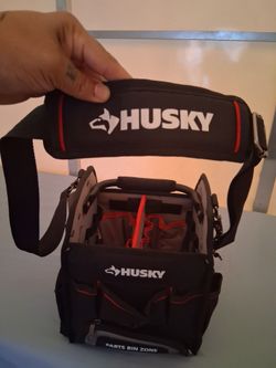 HUSKY 10 in. Tool Tote with Integrated Parts Bin Zone..20$