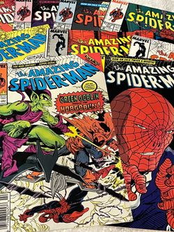 9  AMAZING SPIDER-MAN VINTAGE NEWSSTAND COMICS