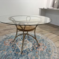 Glass Top Dining Table
