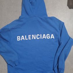 Balenciaga And Celine Hooded Blue Sweatshirts