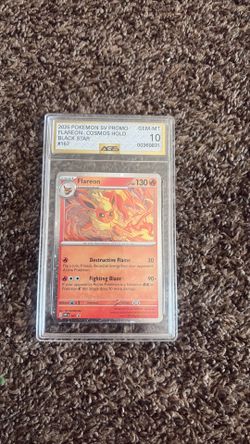 AGS GEM-MT 10 2025 Pokémon SV promo Flareon Cosmo Hollow black star