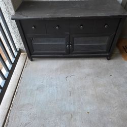 Black TV stand