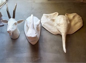 Anthropology Paper  mâché  Animal Heads