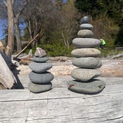 Rock Stacking Art- Yard/deck/decor