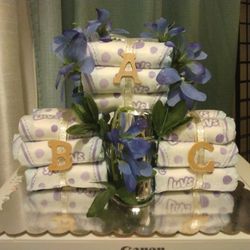 As Easy As ABC Diaper Cake 