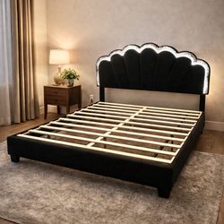 Platform queen size bed frame