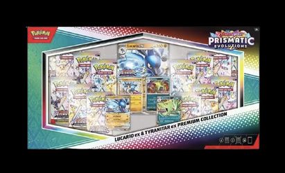 Prismatic Evolutions Lucario ex & Tyranitar ex Premium Collection 