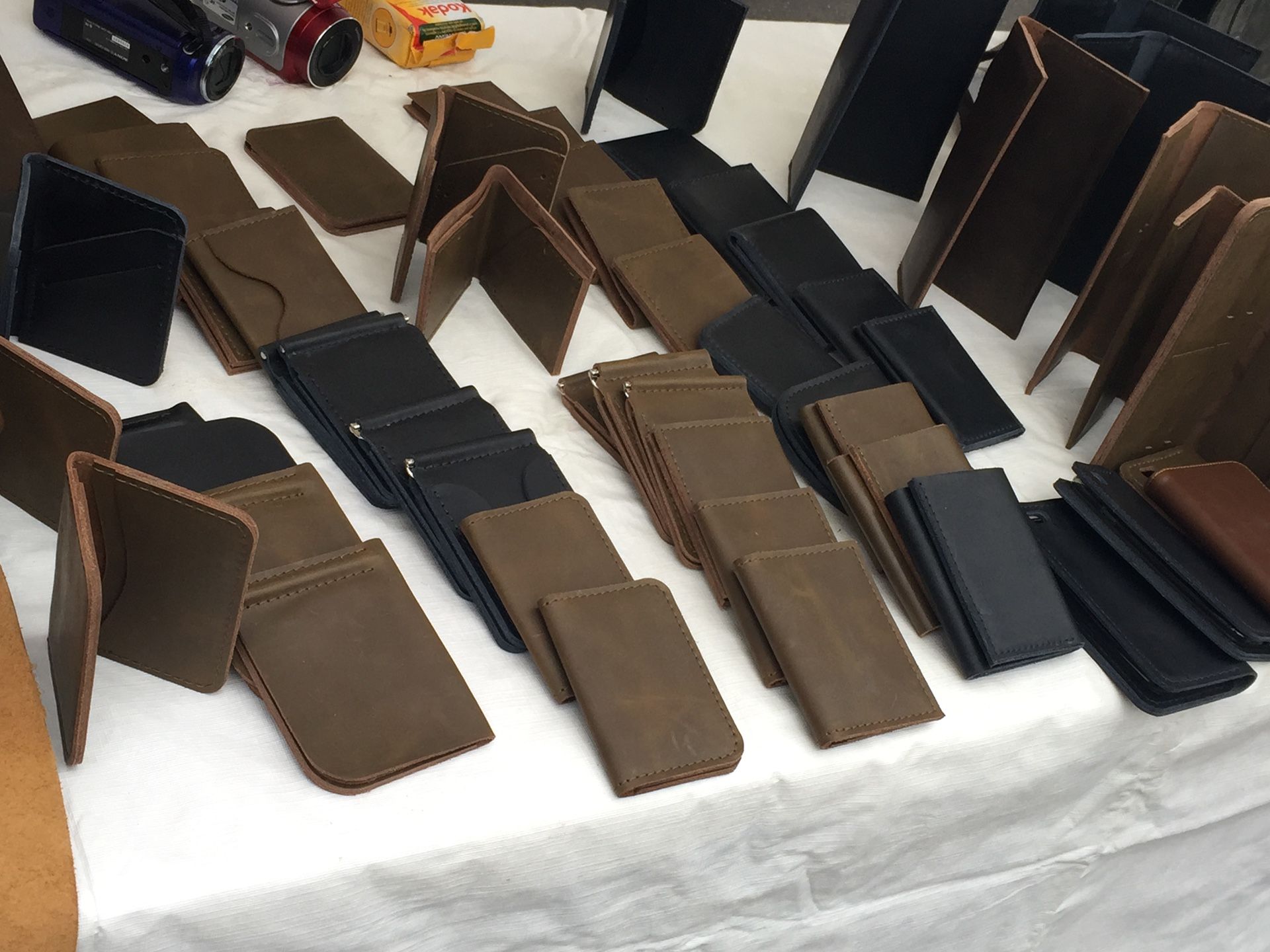 Handmade leather wallets and bracelets 10-15$ genuine leather