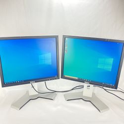 Pair Of Two - Dell 17” LCD Monitors
