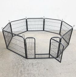 New In Box $85 Pet 8-Panel Playpen, Each Panel (24” Tall X 32” Wide) Heavy Duty Dog Exercise Fence Gate Crate Kennel