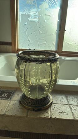 Wamsutta Decorative resined Waste Basket with faux bronzed base