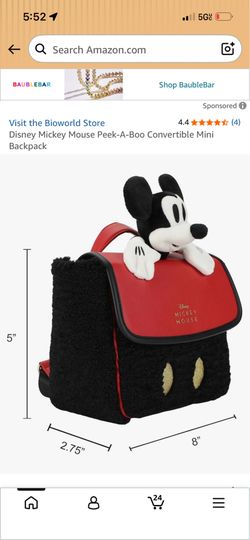 Disney Mickey Mouse Peek-A-Boo Convertible Mini Backpack
