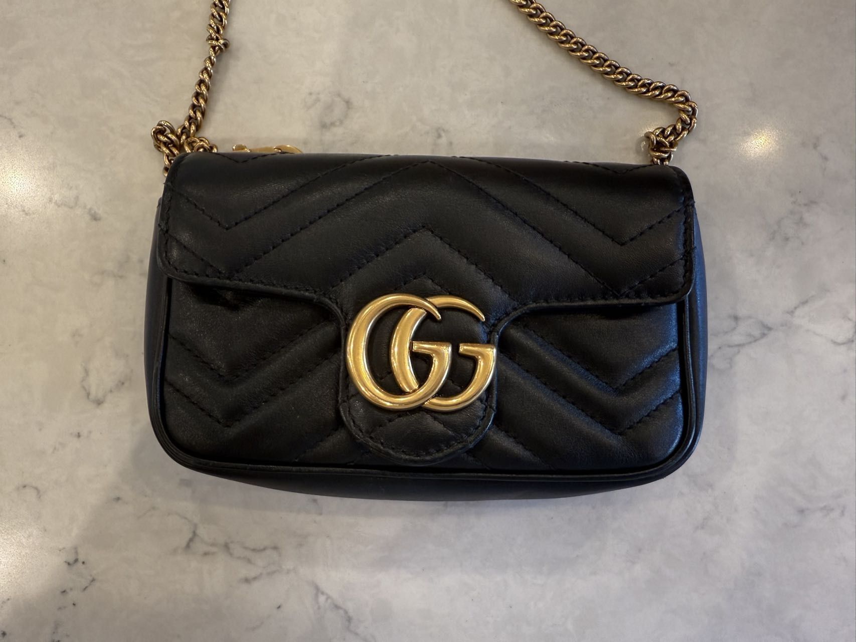 Gucci Super Mini GG Marmont Shoulder Bag