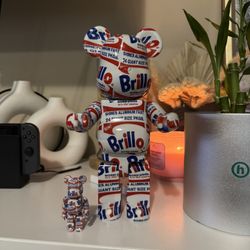 Bearbrick ANDY WARHOL "Brillo" 100% & 400% Set