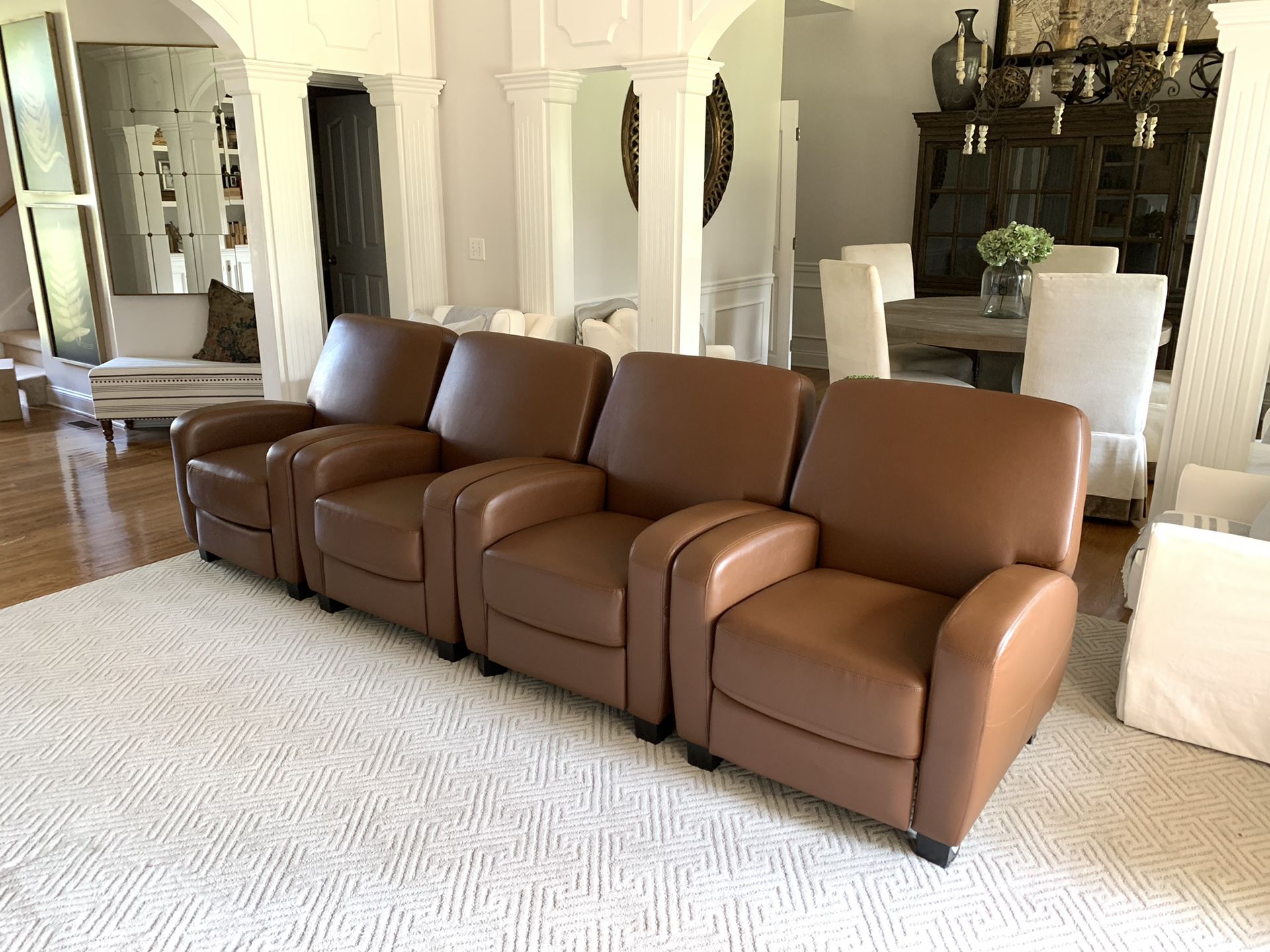 4 Theater Recliner Chairs