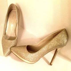 ALDO Gold Shimmering Heels 7