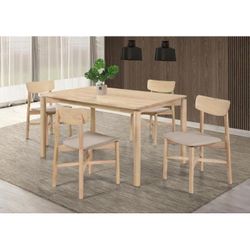 Cooper 5PC Dining Set White Wash