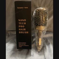 Nano Tech Ceramic & Ionic Pro 2” Barrel (53mm) Hair Brush NEW