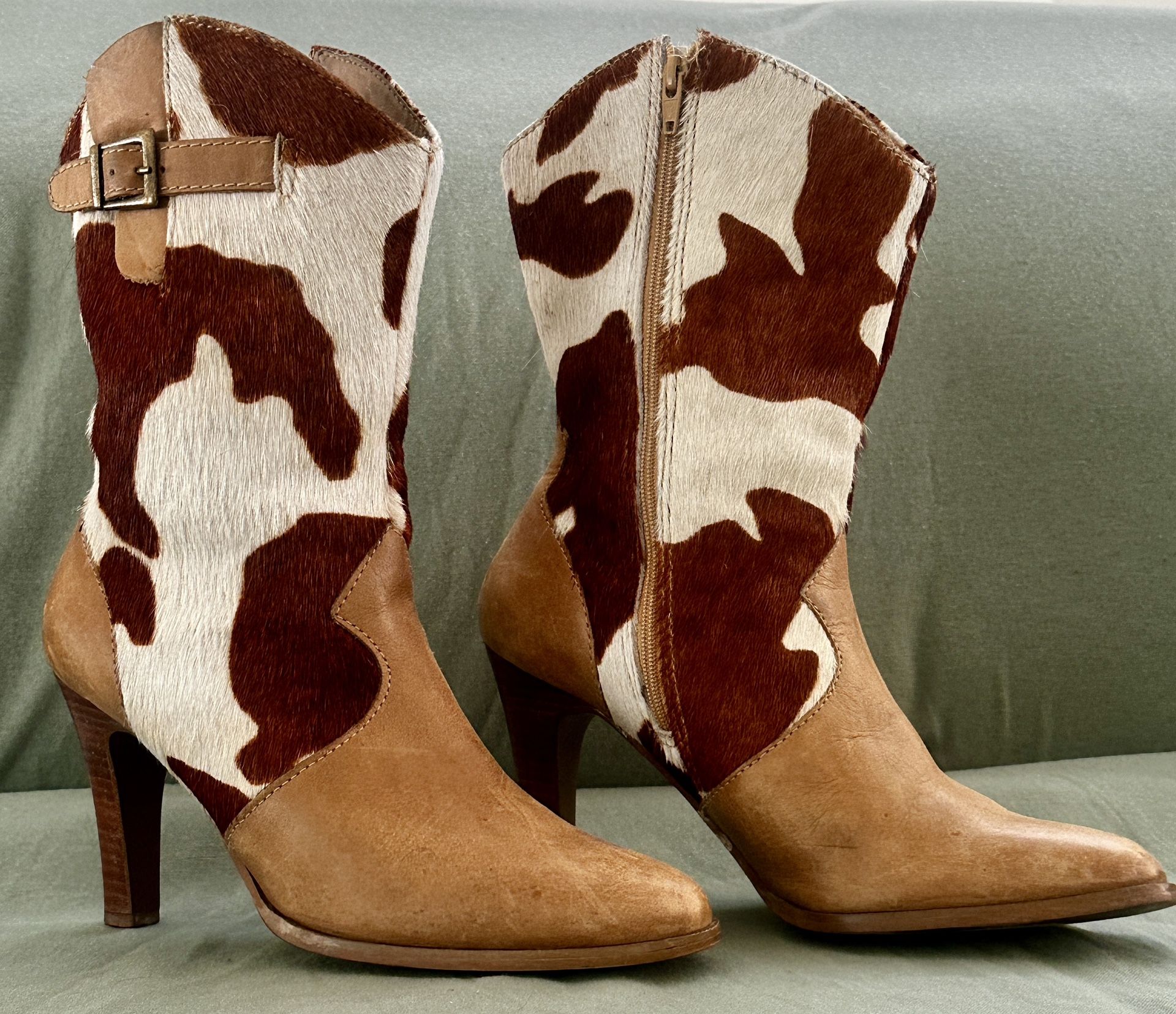 Matisse Cow Print Mid-calf Boot/ Western