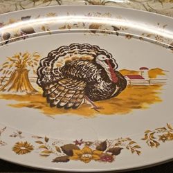 Vintage Melamine Turkey Platter