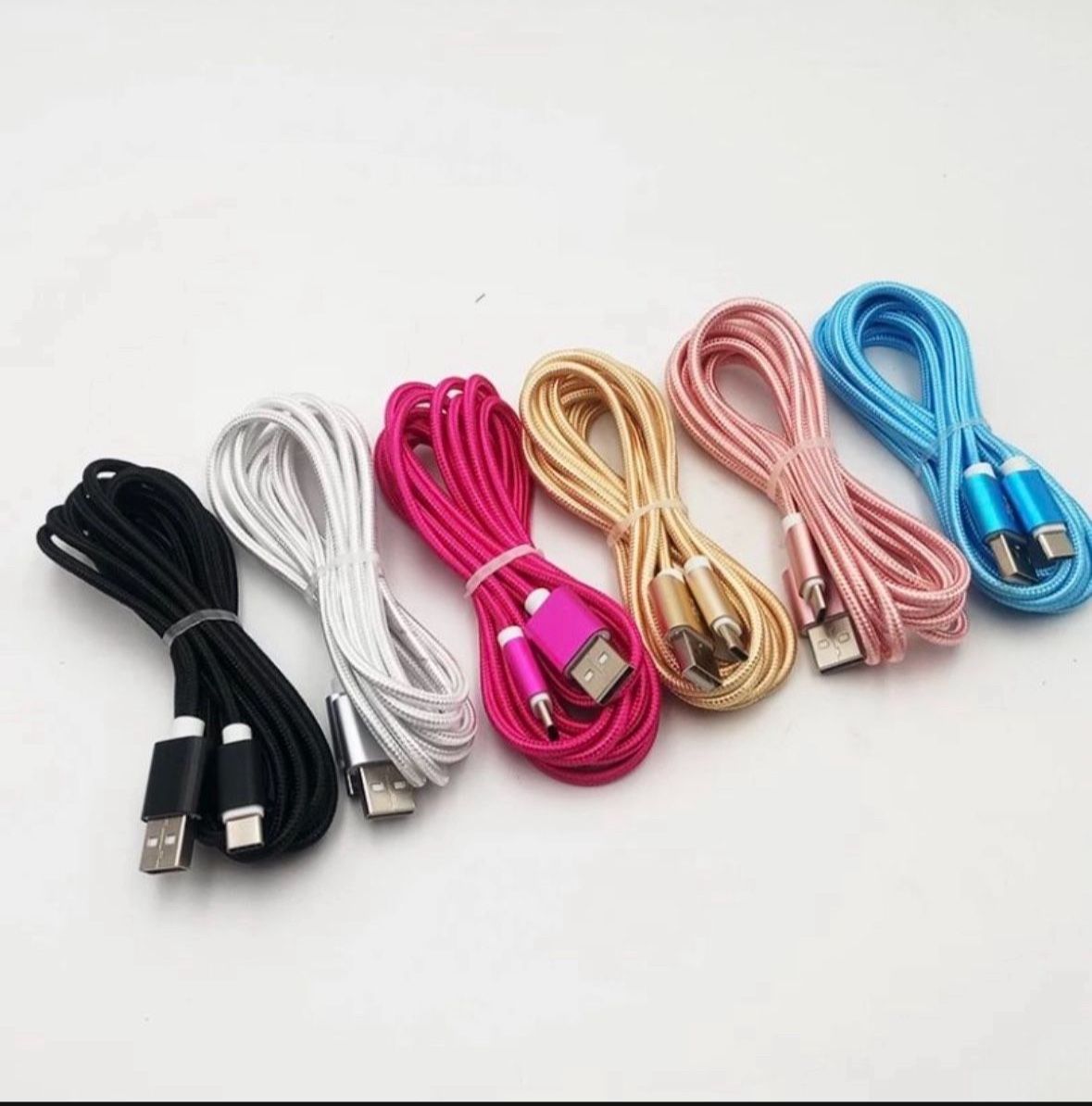 3 & 6 FT Nylon Braided USB Cable Fast Charging High Quality